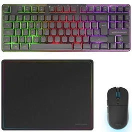 Mars Gaming MCPWTKL Pack Gaming: Teclado Inalámbrico + Ratón Inalámbrico + Alfombrilla